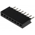 DS1065-01-1*8S8BV; Socket; pin strips; female; PIN: 8; straight; 1.27mm; THT; 1x8; 1A; CONNFLY DS1065-01-1*8S8BV; Socket; pin strips; female; PIN: 8; straight; 1.27mm; THT; 1x8; 1A; CONNFLY