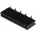 DS1065-02-1*10S8BS1; Socket; pin strips; female; PIN: 10; straight; 1.27mm; SMT; 1x10; CONNFLY DS1065-02-1*10S8BS1; Socket; pin strips; female; PIN: 10; straight; 1.27mm; SMT; 1x10; CONNFLY