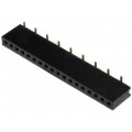 DS1065-02-1*18S8BS1; Socket; pin strips; female; PIN: 18; straight; 1.27mm; SMT; 1x18; CONNFLY DS1065-02-1*18S8BS1; Socket; pin strips; female; PIN: 18; straight; 1.27mm; SMT; 1x18; CONNFLY