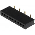 DS1065-02-1*9S8BS; Socket; pin strips; female; PIN: 9; straight; 1.27mm; SMT; 1x9; 1A; CONNFLY DS1065-02-1*9S8BS; Socket; pin strips; female; PIN: 9; straight; 1.27mm; SMT; 1x9; 1A; CONNFLY
