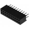 DS1065-03-2*10S8BV; Socket; pin strips; female; PIN: 20; straight; 1.27mm; THT; 2x10; CONNFLY DS1065-03-2*10S8BV; Socket; pin strips; female; PIN: 20; straight; 1.27mm; THT; 2x10; CONNFLY
