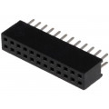 DS1065-03-2*12S8BV; Socket; pin strips; female; PIN: 24; straight; 1.27mm; THT; 2x12; CONNFLY DS1065-03-2*12S8BV; Socket; pin strips; female; PIN: 24; straight; 1.27mm; THT; 2x12; CONNFLY