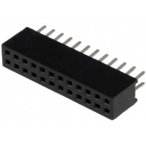 DS1065-03-2*12S8BV; Socket; pin strips; female; PIN: 24; straight; 1.27mm; THT; 2x12; CONNFLY