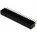 DS1065-03-2*20S8BV; Socket; pin strips; female; PIN: 40; straight; 1.27mm; THT; 2x20; CONNFLY DS1065-03-2*20S8BV; Socket; pin strips; female; PIN: 40; straight; 1.27mm; THT; 2x20; CONNFLY