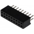 DS1065-03-2*9S8BV; Socket; pin strips; female; PIN: 18; straight; 1.27mm; THT; 2x9; 1A; CONNFLY DS1065-03-2*9S8BV; Socket; pin strips; female; PIN: 18; straight; 1.27mm; THT; 2x9; 1A; CONNFLY