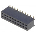 DS1065-05-2*10S8BS; Socket; pin strips; female; PIN: 20; straight; 1.27mm; SMT; 2x10; CONNFLY DS1065-05-2*10S8BS; Socket; pin strips; female; PIN: 20; straight; 1.27mm; SMT; 2x10; CONNFLY