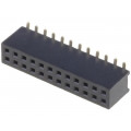 DS1065-05-2*12S8BS; Socket; pin strips; female; PIN: 24; straight; 1.27mm; SMT; 2x12; CONNFLY DS1065-05-2*12S8BS; Socket; pin strips; female; PIN: 24; straight; 1.27mm; SMT; 2x12; CONNFLY