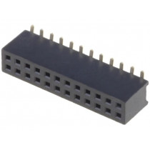 DS1065-05-2*12S8BS; Socket; pin strips; female; PIN: 24; straight; 1.27mm; SMT; 2x12; CONNFLY