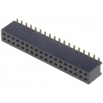 DS1065-05-2*18S8BS; Socket; pin strips; female; PIN: 36; straight; 1.27mm; SMT; 2x18; CONNFLY