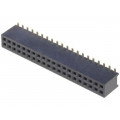DS1065-05-2*20S8BS; Socket; pin strips; female; PIN: 40; straight; 1.27mm; SMT; 2x20; CONNFLY DS1065-05-2*20S8BS; Socket; pin strips; female; PIN: 40; straight; 1.27mm; SMT; 2x20; CONNFLY