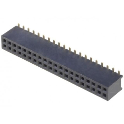 DS1065-05-2*20S8BS; Socket; pin strips; female; PIN: 40; straight; 1.27mm; SMT; 2x20; CONNFLY