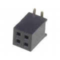 DS1065-05-2*2S8BS; Socket; pin strips; female; PIN: 4; straight; 1.27mm; SMT; 2x2; 1A; CONNFLY DS1065-05-2*2S8BS; Socket; pin strips; female; PIN: 4; straight; 1.27mm; SMT; 2x2; 1A; CONNFLY