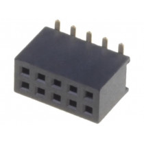 DS1065-05-2*5S8BS; Socket; pin strips; female; PIN: 10; straight; 1.27mm; SMT; 2x5; 1A; CONNFLY