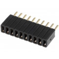 DS1065-07-1*10S8BV; Socket; pin strips; female; PIN: 10; straight; 1.27mm; THT; 1x10; CONNFLY DS1065-07-1*10S8BV; Socket; pin strips; female; PIN: 10; straight; 1.27mm; THT; 1x10; CONNFLY