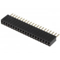 DS1065-07-1*20S8BV; Socket; pin strips; female; PIN: 20; straight; 1.27mm; THT; 1x20; CONNFLY DS1065-07-1*20S8BV; Socket; pin strips; female; PIN: 20; straight; 1.27mm; THT; 1x20; CONNFLY