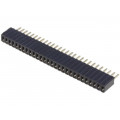 DS1065-07-1*28S8BV; Socket; pin strips; female; PIN: 28; straight; 1.27mm; THT; 1x28; CONNFLY