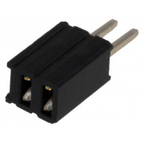 DS1065-07-1*2S8BV; Socket; pin strips; female; PIN: 2; straight; 1.27mm; THT; 1x2; CONNFLY
