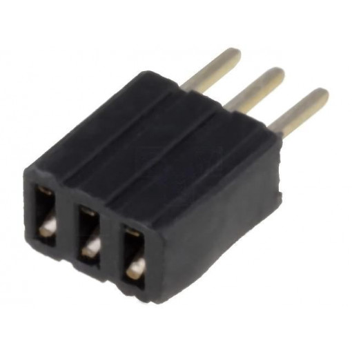 DS1065-07-1*3S8BV; Socket; pin strips; female; PIN: 3; straight; 1.27mm; THT; 1x3; CONNFLY