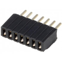 DS1065-07-1*7S8BV; Socket; pin strips; female; PIN: 7; straight; 1.27mm; THT; 1x7; CONNFLY