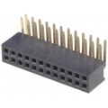 DS1065-14-2*12S8BR; Socket; pin strips; female; PIN: 24; angled 90°; 1.27mm; THT; 2x12; CONNFLY DS1065-14-2*12S8BR; Socket; pin strips; female; PIN: 24; angled 90°; 1.27mm; THT; 2x12; CONNFLY