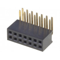 DS1065-14-2*7S8BR; Socket; pin strips; female; PIN: 14; angled 90°; 1.27mm; THT; 2x7; CONNFLY