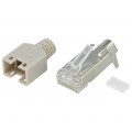 DS1123-13-P88TA-TME-006; Plug; RJ45; PIN: 8; shielded,with strain relief; gold flash; CONNFLY DS1123-13-P88TA-TME-006; Plug; RJ45; PIN: 8; shielded,with strain relief; gold flash; CONNFLY