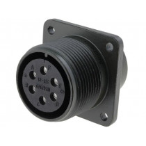 DS3102A-18-12S; Connector: circular; Series: DS/MS; socket; female; PIN: 6; 13A; AMPHENOL