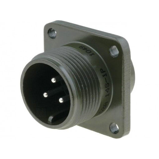 DS3102A14S-1P; Connector: circular; Series: DS/MS; socket; male; PIN: 3; soldering; AMPHENOL
