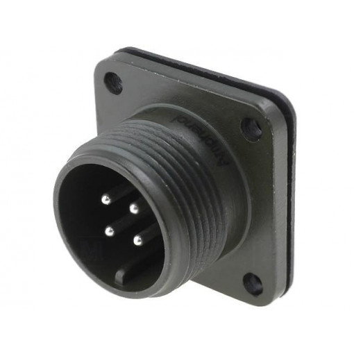 DS3102A14S-2P; Connector: circular; Series: DS/MS; socket; male; PIN: 4; soldering; AMPHENOL