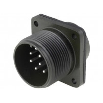 DS3102A18-1P; Connector: circular; Series: DS/MS; socket; male; PIN: 10; soldering; AMPHENOL