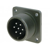 DS3102E16S-1P; Connector: circular; Series: DS/MS; socket; male; PIN: 7; soldering; AMPHENOL