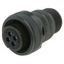 DS3106A14S-2S; Connector: circular; Series: DS/MS; plug; female; PIN: 4; for cable; AMPHENOL