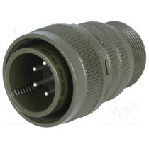 DS3106A18-12P; Connector: circular; Series: DS/MS; plug; male; PIN: 6; for cable; AMPHENOL