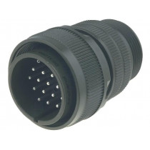 DS3108A22-14P; Connector: circular; Series: DS/MS; plug; male; PIN: 19; for cable; AMPHENOL