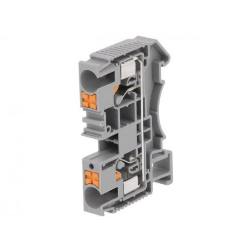 DS6-01P-11-00AH; Splice terminal: rail; 0.5÷10mm2; ways: 1; terminals: 2; grey; TS35; DEGSON ELECTRONICS