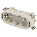 DSB-006-M; Connector: HDC; contact insert; male; DSB; PIN: 6; 6+PE; size D16B; DEGSON ELECTRONICS