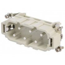 DSB-006-M; Connector: HDC; contact insert; male; DSB; PIN: 6; 6+PE; size D16B; DEGSON ELECTRONICS