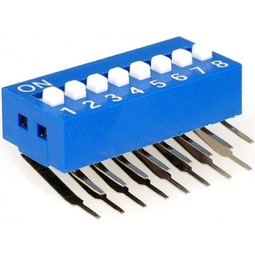 ; Switch: DIP-SWITCH; Poles number: 8; ON-OFF; 0.05A/12VDC; Pos: 2; NINIGI