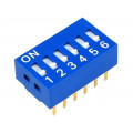 ; Switch: DIP-SWITCH; Poles number: 6; ON-OFF; 0.05A/12VDC; Pos: 2; NINIGI