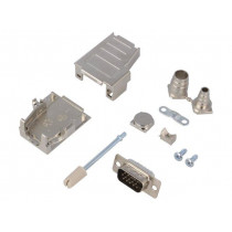 DSSK09-M-HDP15-K; D-Sub HD; PIN: 9; plug; male; soldering; for cable; black; ENCITECH