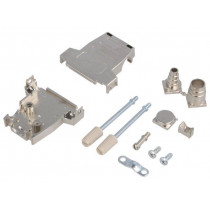 DSSK15-M-DBS-K; D-Sub; PIN: 15; plug; female; soldering; for cable; black; ENCITECH