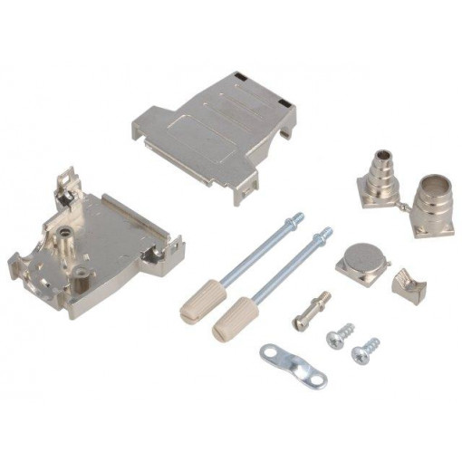 DSSK15-M-DBS-K; D-Sub; PIN: 15; plug; female; soldering; for cable; black; ENCITECH