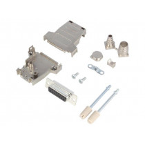 DSSK15-M-DMS-K; D-Sub; PIN: 15; plug; female; soldering; for cable; black; ENCITECH