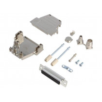 DSSK25-M-DMS-K; D-Sub; PIN: 25; plug; female; soldering; for cable; black; ENCITECH