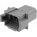 DT04-08PA; Connector: wire-wire; DT; plug; male; PIN: 8; IP68; Locking: latch; DEUTSCH