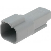 DT04-2P; Connector: wire-wire; DT; plug; male; PIN: 2; IP68; Locking: latch; DEUTSCH DT04-2P; Connector: wire-wire; DT; plug; male; PIN: 2; IP68; Locking: latch; DEUTSCH
