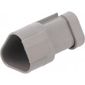 DT04-3P-P006; Connector: wire-wire; DT; terminator; male; PIN: 2; IP68; for cable; DEUTSCH