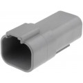 DT04-4P; Connector: wire-wire; DT; plug; male; PIN: 4; IP68; Locking: latch; DEUTSCH