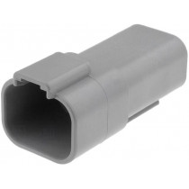 DT04-4P; Connector: wire-wire; DT; plug; male; PIN: 4; IP68; Locking: latch; DEUTSCH