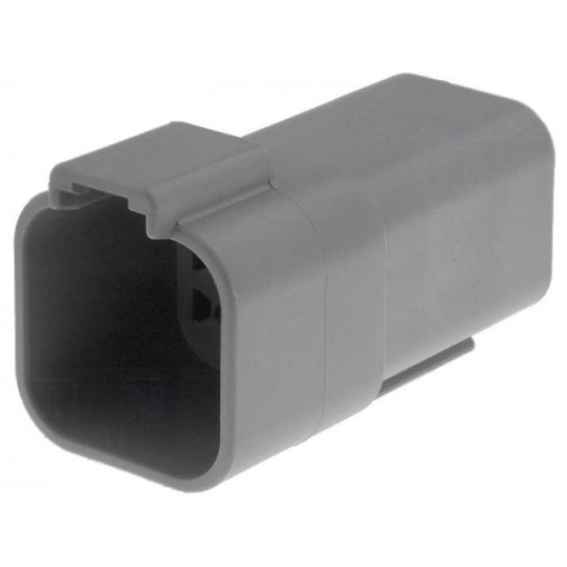 DT04-6P; Connector: wire-wire; DT; plug; male; PIN: 6; IP68; Locking: latch; DEUTSCH